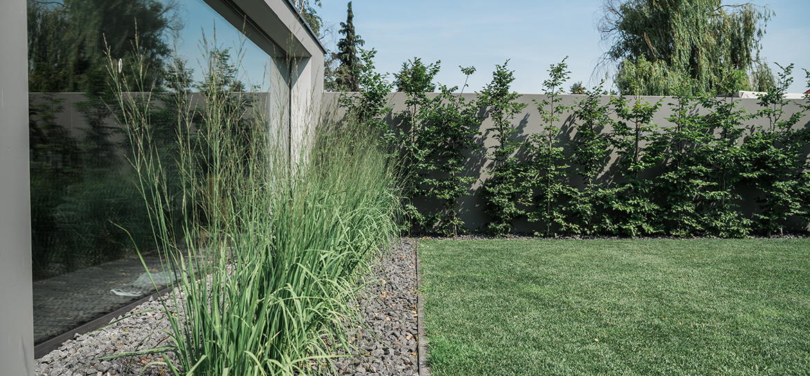 Die Moderne, die Geradlinigkeit und der wundervolle, puristische Stil des Hauses sollten in diesem Garten fortgeführt werden: Garten und Haus als Einheit, harmonisch, zum Entspannen und Wohlfühlen.